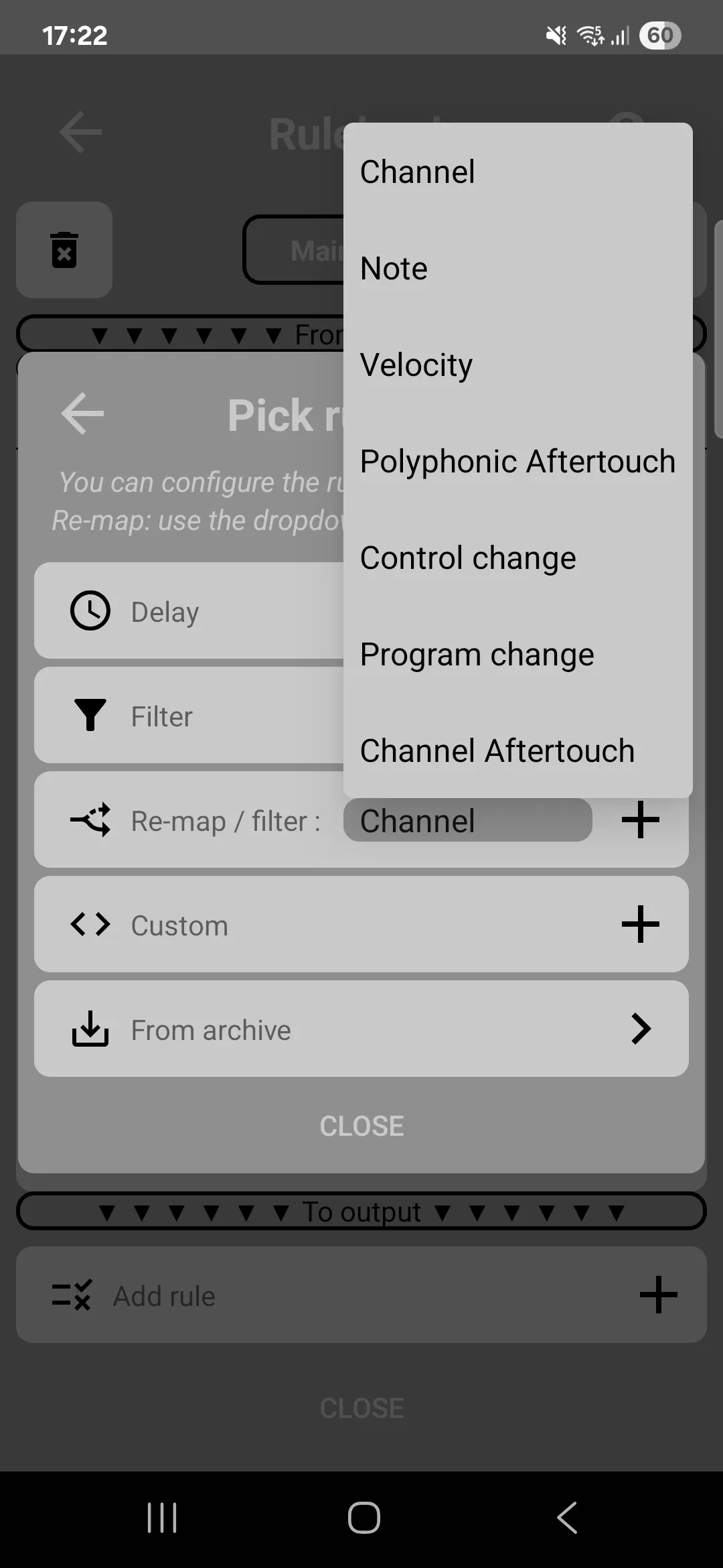 Remap Type Dropdown