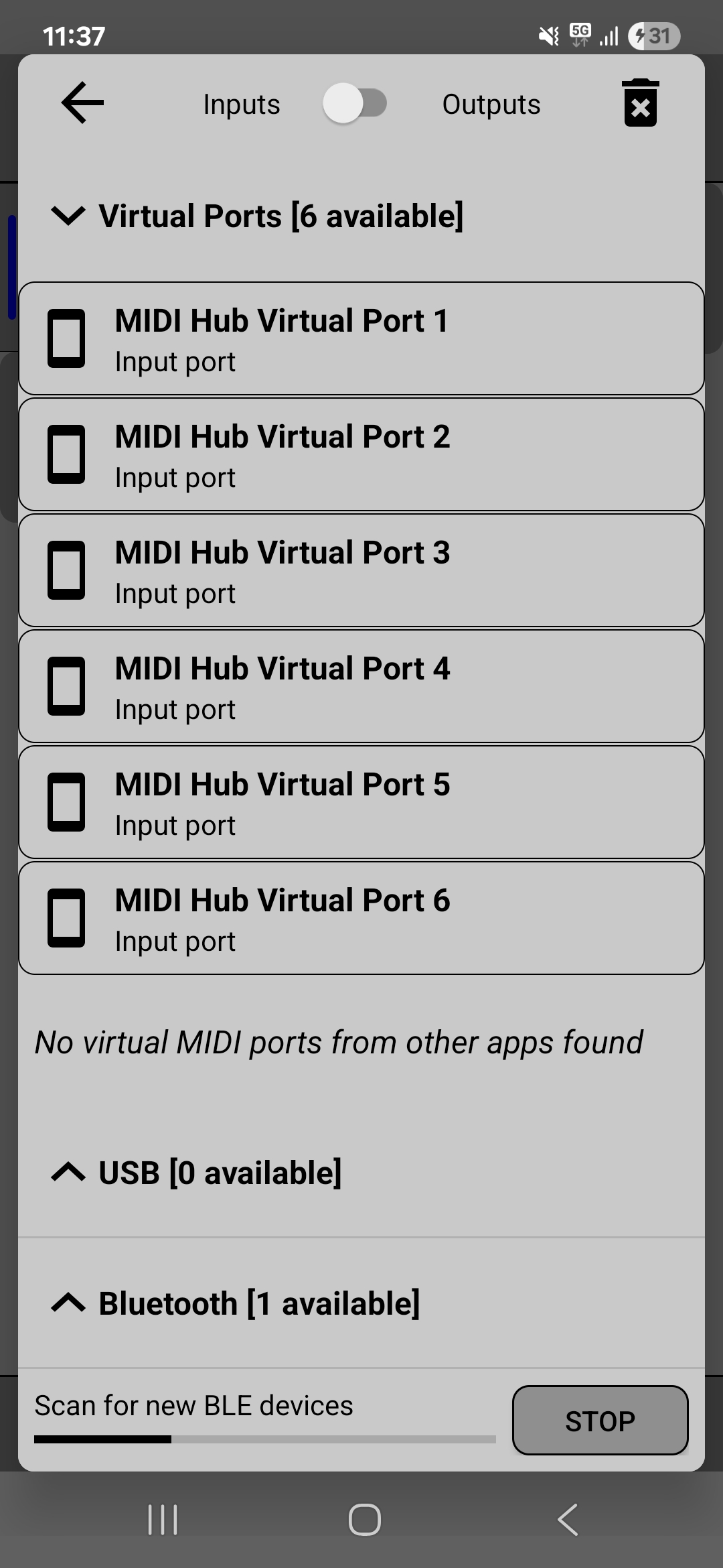 Connect Android music apps together using MIDIHub's virtual MIDI ports. Route between apps, create complex signal chains, and expand your mobile studio.